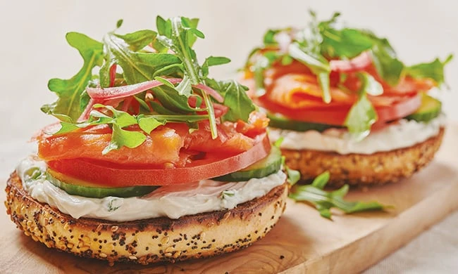 Loaded Salmon Bagel