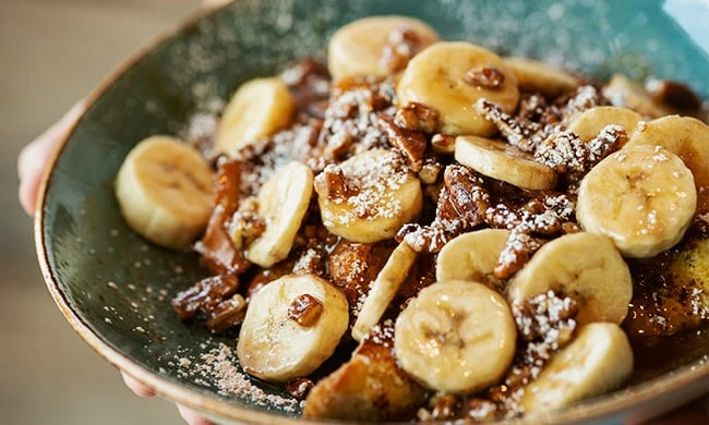 Bananas Foster French Toasts